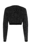 Versace Women Embroidered Stretch Viscose Blend Cardigan