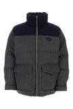 Gucci Men Dark Grey Wool Blend Down Jacket