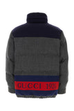 Gucci Men Dark Grey Wool Blend Down Jacket