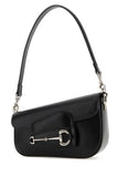 Gucci Women Black Leather Mini Gucci Horsebit 1955 Handbag