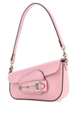 Gucci Women Pink Leather Mini Gucci Horsebit 1955 Handbag