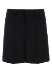 Valentino Garavani Men Black Wool Bermuda Shorts