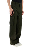 Valentino Garavani Men Olive Green Polyester Blend Cargo Pant