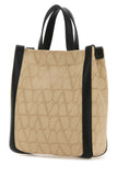 Valentino Garavani Men Beige Toile Iconographe Shopping Bag