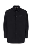 Valentino Garavani Men Midnight Blue Stretch Cotton Shirt