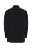 Valentino Garavani Men Midnight Blue Stretch Cotton Shirt