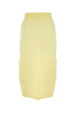 Bottega Veneta Women Yellow Stretch Cotton Blend Skirt