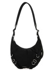 Givenchy Men Black Nylon Blend Voyou Crossbody Bag