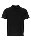 Valentino Garavani Men Black Cotton Polo Shirt