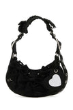 Balenciaga Women Black Satin Le Cagole Xs Shoulder Bag