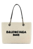 Balenciaga Women White Shearling Duty Free M Handbag