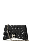 Balenciaga Women Black Leather Crush Xs Shoulder Bag