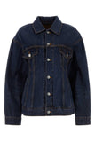 Balenciaga Women Dark Blue Denim Hourglass Jacket