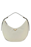 Prada Women White Leather Big Arquã¨ Handbag