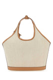 Prada Women Sand Canvas Handbag