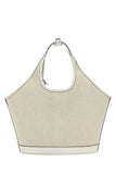Prada Women Sand Canvas Handbag
