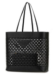 Prada Women Black Leather Shopping Bag