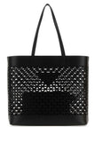Prada Women Black Leather Shopping Bag