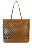 Prada Women Caramel Leather Shopping Bag
