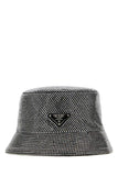 Prada Women Embellished Fabric Bucket Hat