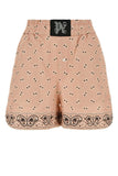 Palm Angels Women Printed Linen Blend Shorts