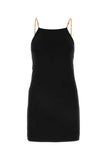 Palm Angels Women Black Jersey Mini Dress