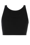 Palm Angels Women Black Piquet Top