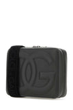 Dolce & Gabbana Men Dark Grey Leather Crossbody Bag