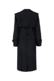Burberry Women Black Silk Blend Trench Coat