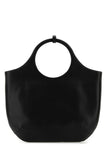Courreges Women Black Leather Large Holy Handbag