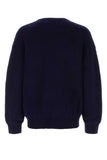 Marine Serre Men Navy Blue Wool Sweater