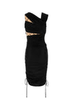 Marine Serre Women Black Stretch Nylon Dress