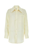 Bottega Veneta Women Cream Linen Shirt