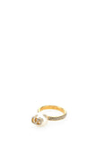 Valentino Garavani Women Gold Metal Vlogo Signature Ring
