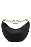 Valentino Garavani Women Black Leather Small Hobo Vlogo Moon Handbag