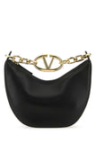 Valentino Garavani Women Black Leather Small Hobo Vlogo Moon Handbag