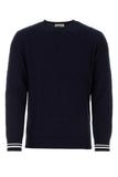 Valentino Garavani Men Dark Blue Cotton Sweater