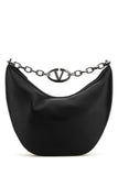 Valentino Garavani Men Black Leather Hobo Vlogo Moon Shoulder Bag