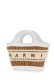 Marni Women Two-Tone Raffia And Leather Micro Tropicalia Summer Handbag