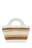 Marni Women Two-Tone Raffia And Leather Micro Tropicalia Summer Handbag