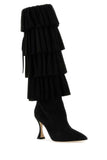 Manolo Blahnik Women Black Suede Miralone Boots