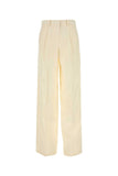 Magda Butrym Women Cream Wool Blend Wide-Leg Pant