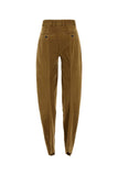 Y Project Women Caramel Stretch Velvet Pant