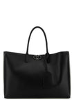 Valentino Garavani Men Black Leather Vlogo Shopping Bag