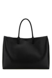 Valentino Garavani Men Black Leather Vlogo Shopping Bag