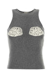 Magda Butrym Women Grey Cashmere Tank Top