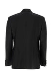 Burberry Men Black Wool Blend Blazer