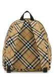 Burberry Men Embroidered Fabric Check Backpack