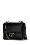 Valentino Garavani Women Black Leather Small Vlogo Shoulder Bag