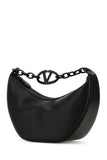 Valentino Garavani Women Black Leather Hobo Vlogo Moon Handbag